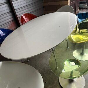 SORRY SOLD Glossy Oval Table for Kartell by Antonio Citterio and Oliver Low